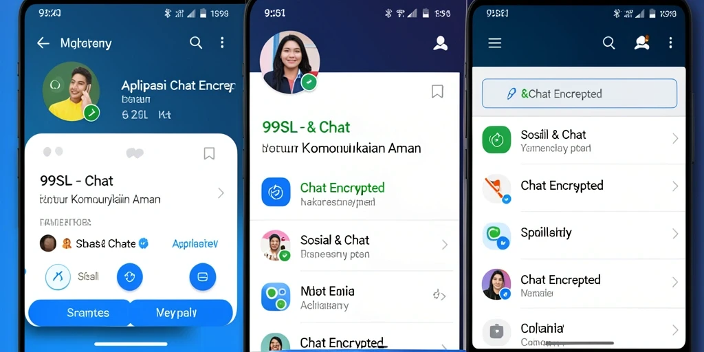 Tampilan antarmuka 99SL yang ramah pengguna untuk chat terenkripsi.