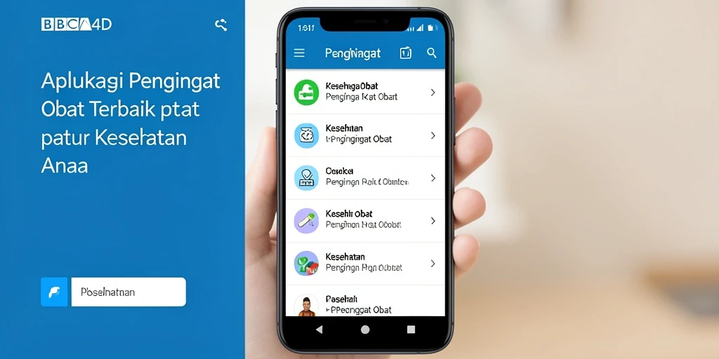 Antarmuka BBCA4D yang intuitif dan efektif dalam mengingatkan obat.