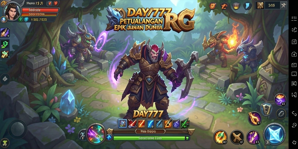 Tampilan antarmuka yang menawan dalam game RPG DAY777.
