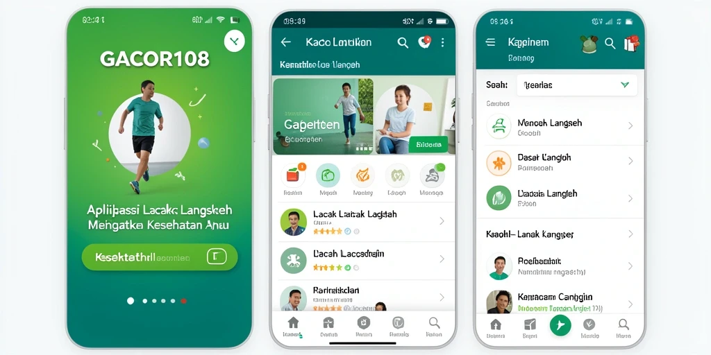 Tampilan antarmuka utama aplikasi Lacak Langkah GACOR108 yang intuitif.