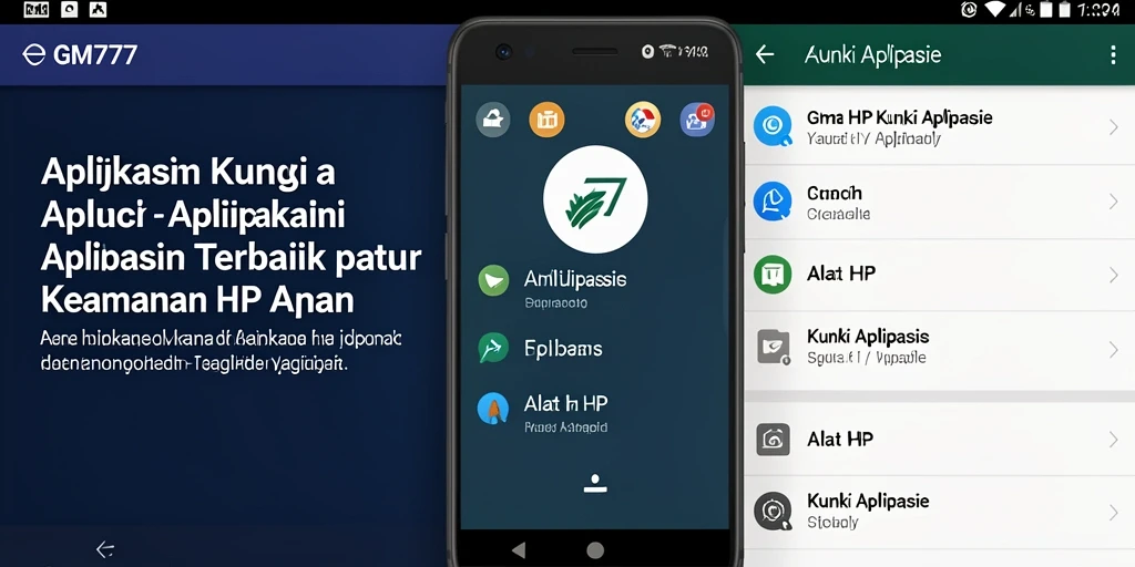 Antarmuka intuitif GM777 yang menampilkan fungsi kunci aplikasi.