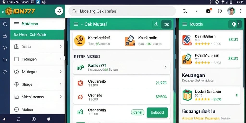 Antarmuka aplikasi Cek Mutasi IDN777 yang informatif dan user-friendly.