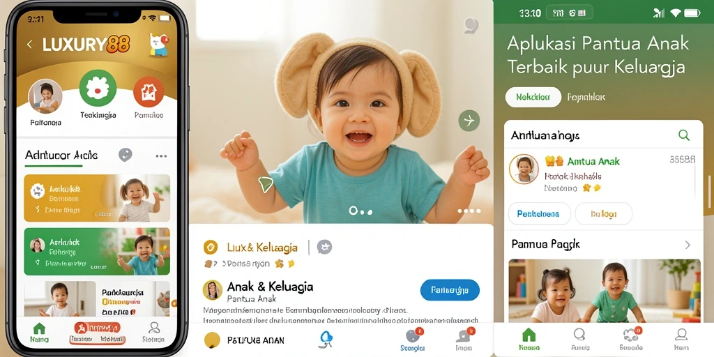 Antarmuka LUXURY88 yang intuitif untuk memantau anak.