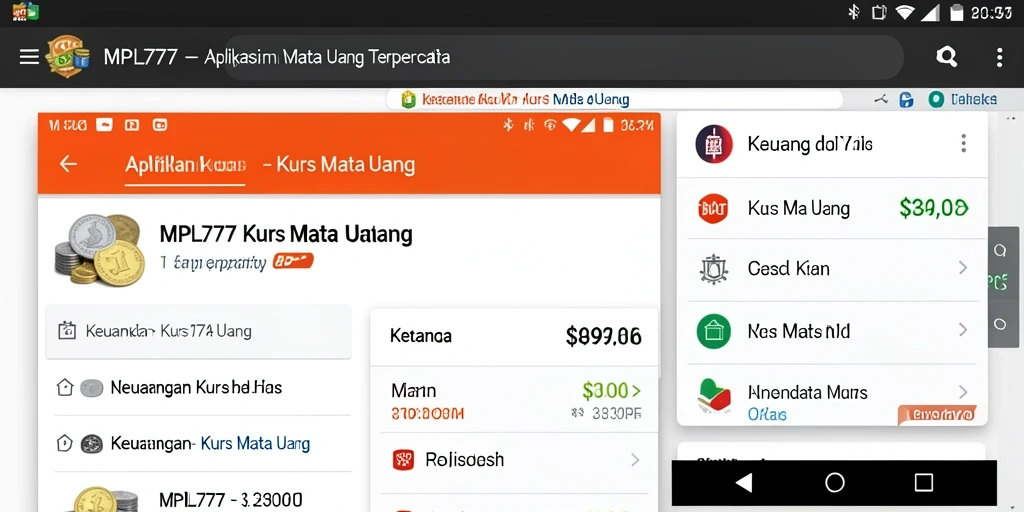 Tampilan antarmuka MPL777 yang intuitif untuk kurs mata uang.