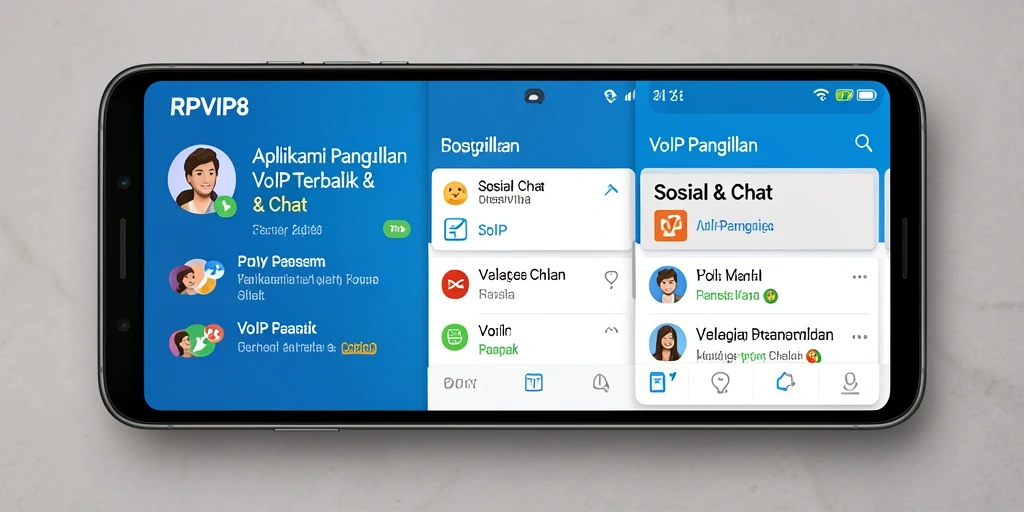 Tampilan antarmuka RPVIP8 dengan fitur VoIP Panggilan yang intuitif.