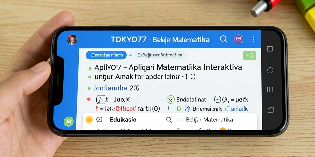 Tampilan antarmuka TOKYO77 yang menarik dan edukatif.